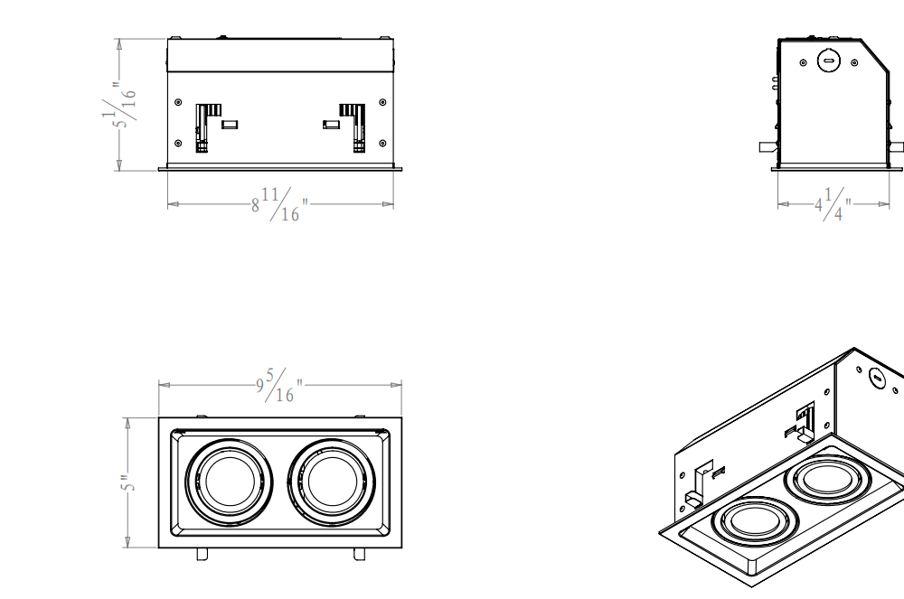 Residential 2-Lamp Remodel Mini Multiple COB LED Recessed Downlight - Image 4