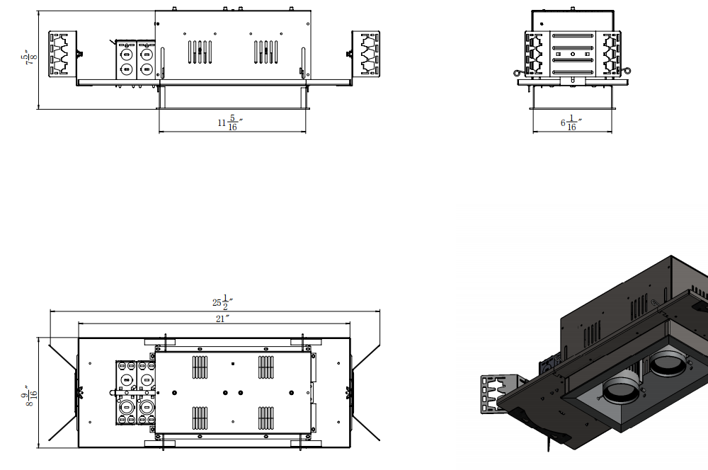 2-lamp Retractable Commercial Multiple Recessed LED Downlight - Image 5