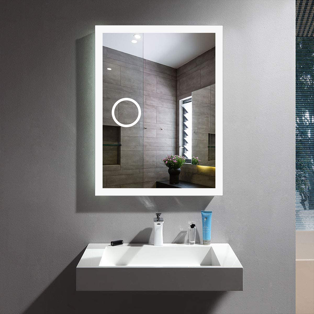 Magnifying led mirror