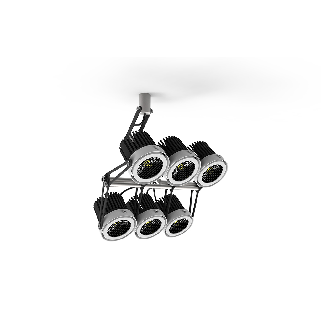 Morph Series-Pole mounting（Six-downlight pole light）