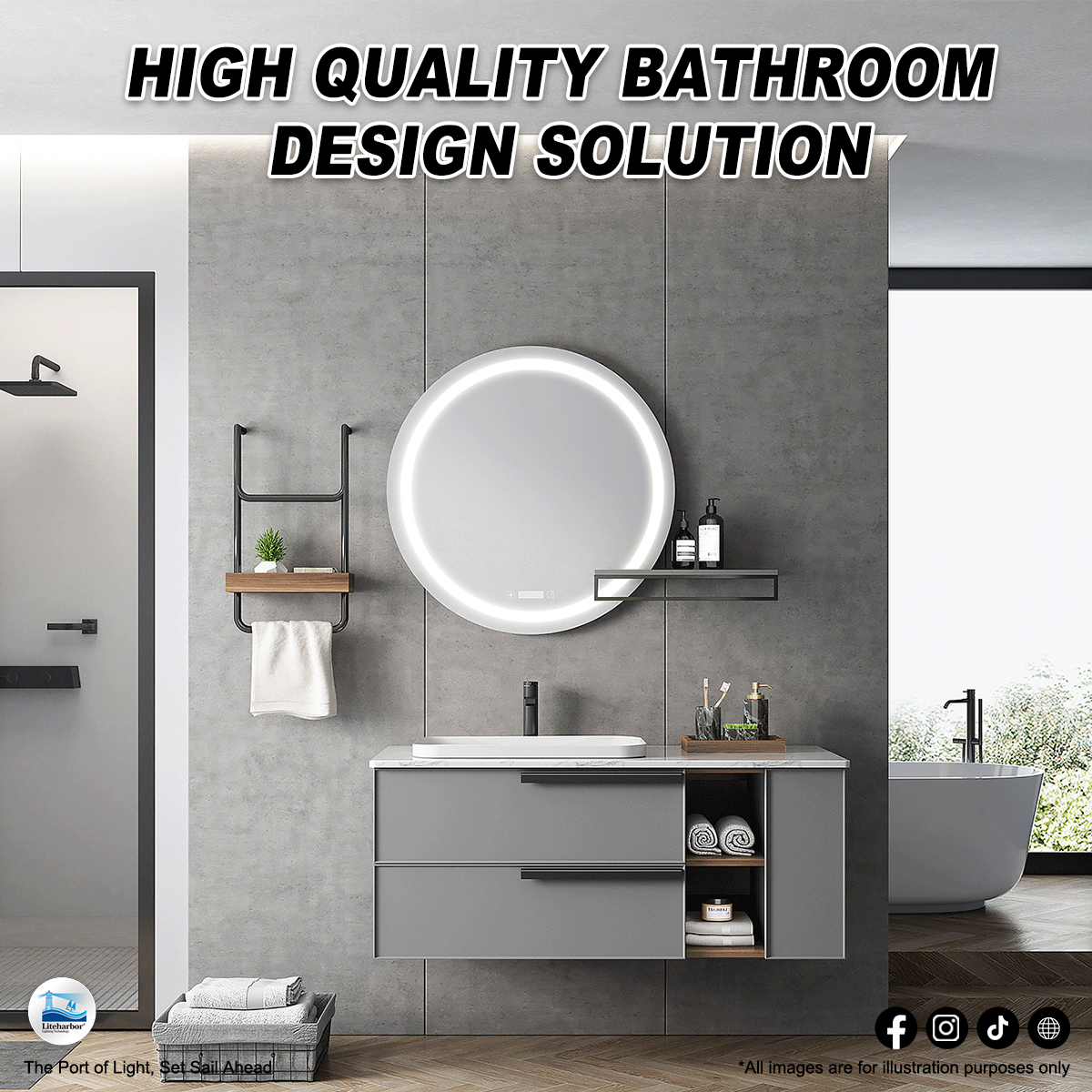 Your vision of perfect bathroom lighting – realized